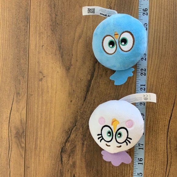 2021 Burger King Angry Birds Silver & Blue Bird Plush Toy Stuffed Animal mini 4” - Picture 5 of 5